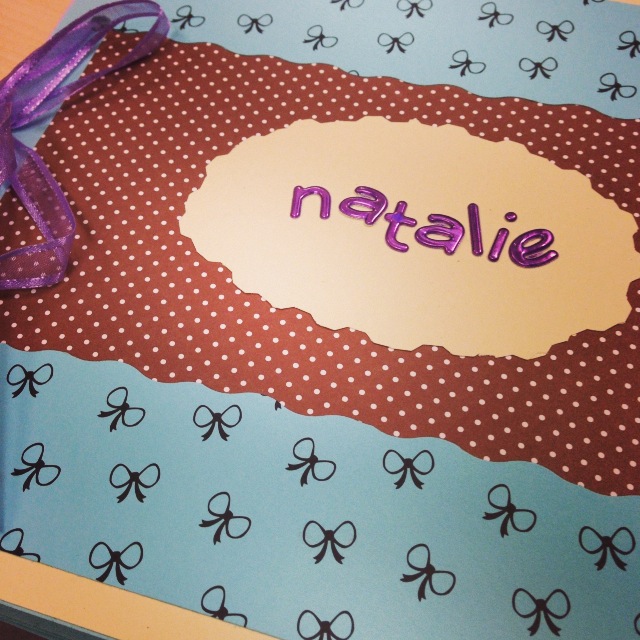Natalie's farewell scrapbook