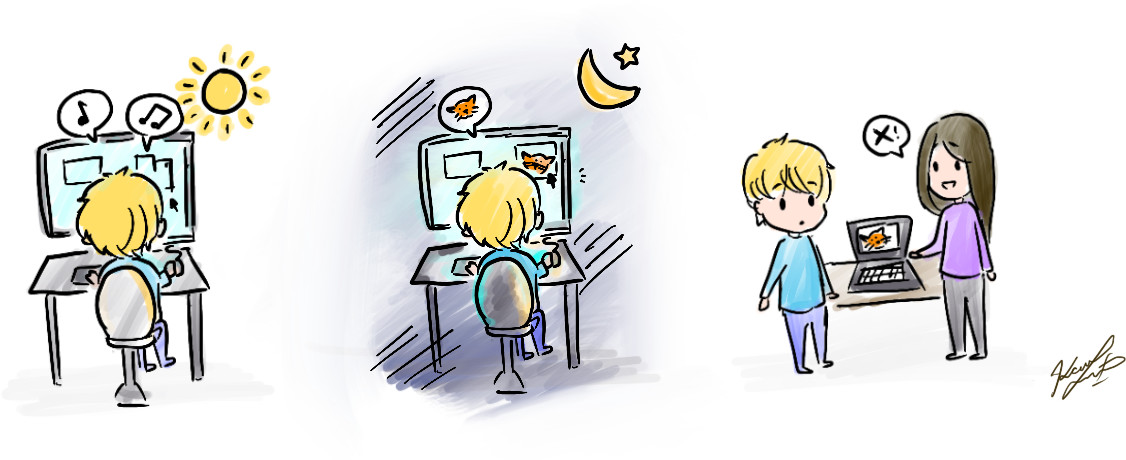 Tip 4 illustrated in three panels