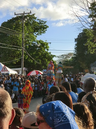 Crowd of people in Barbados