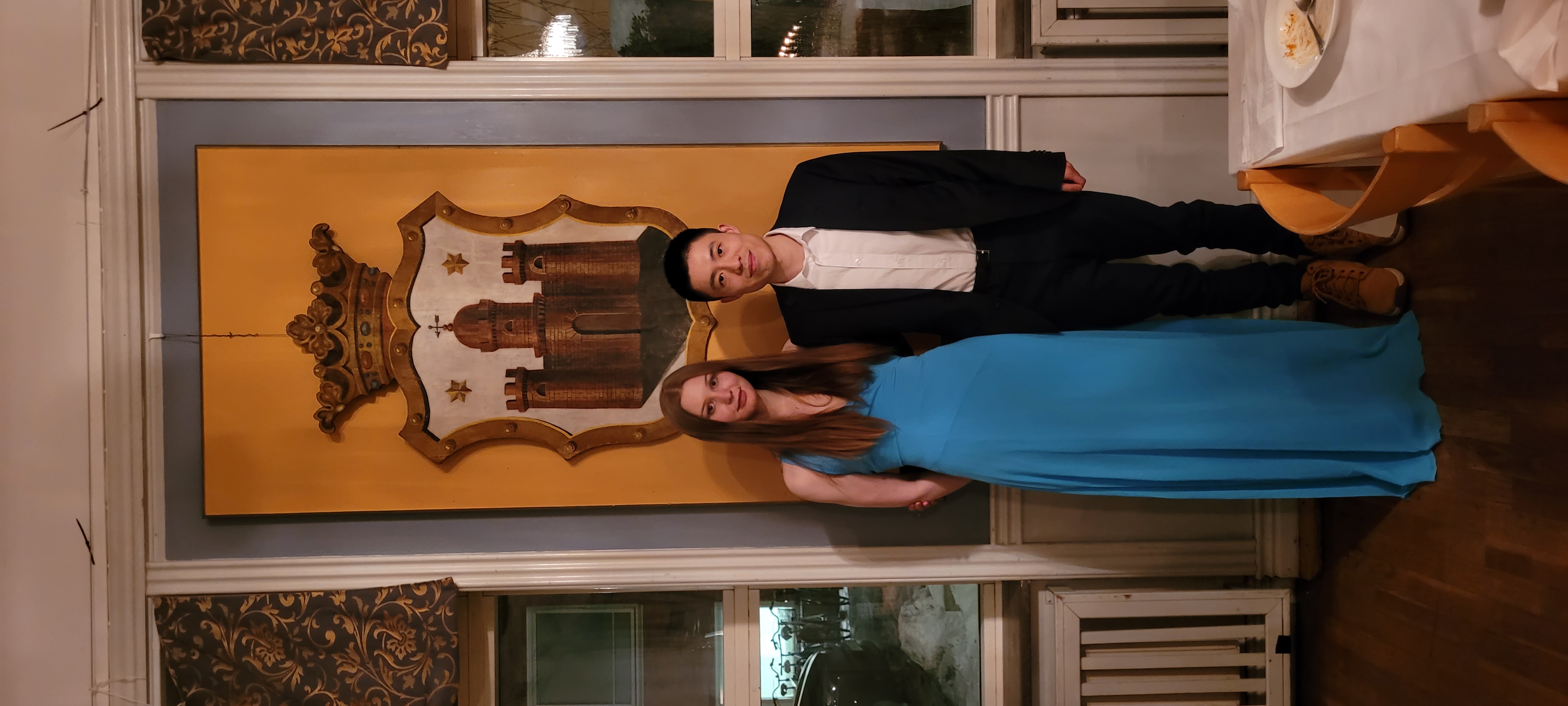 At a formal dinner night (Swedish gasque) with my girlfriend hosted by Kalmar student nation