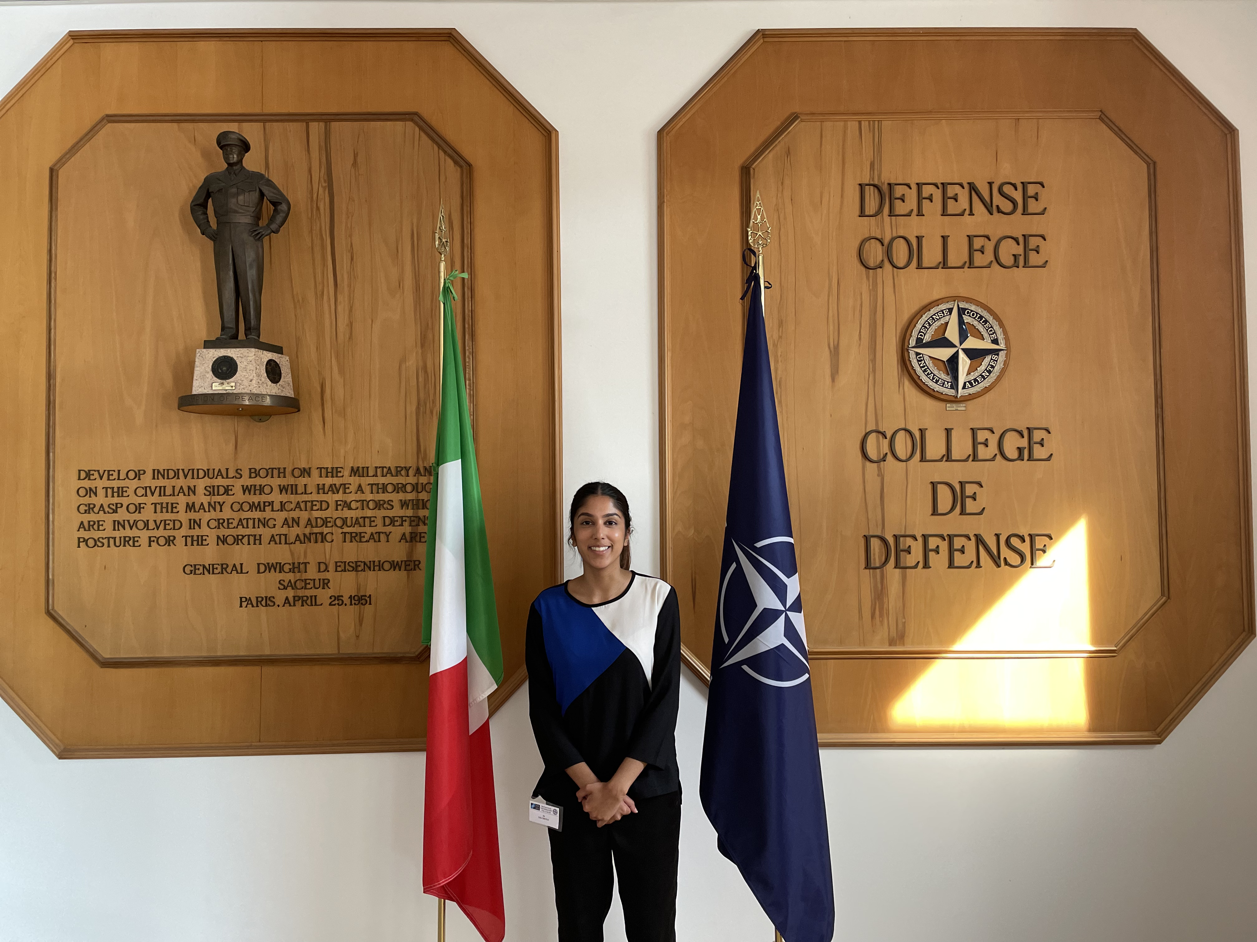 The Entrance of the NATO Defense College in Rome, Italy