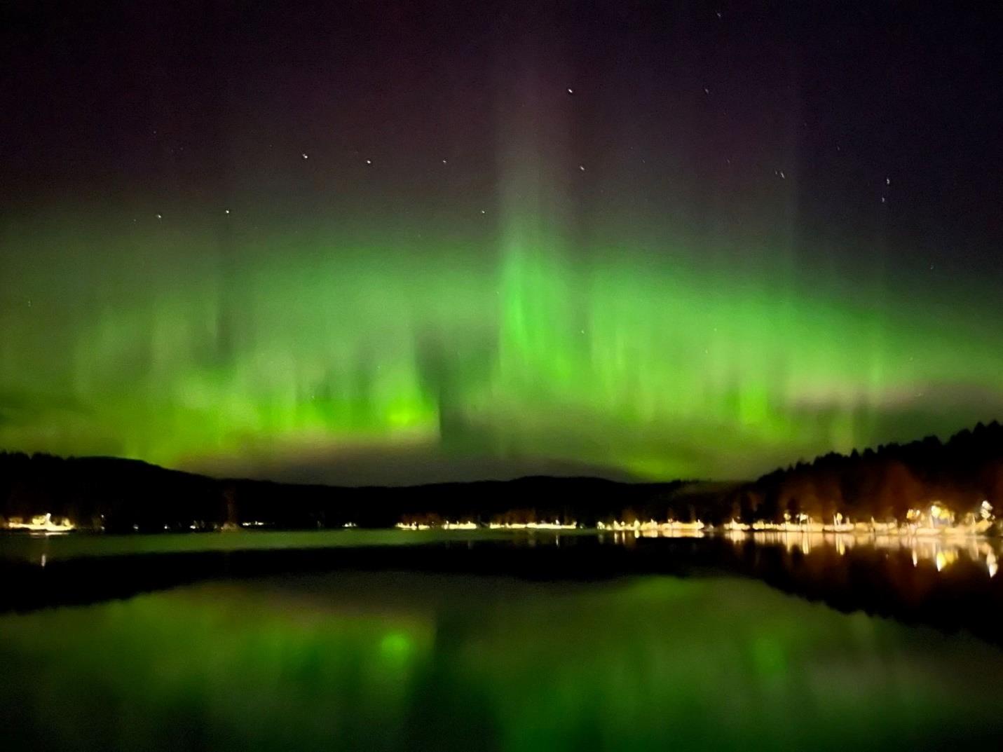 The Northern Lights at Sognsvann Lake