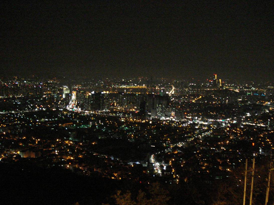 View of Korea at night