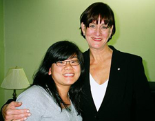 Robin with ex-Sony Music Canada president, Denise Donlon