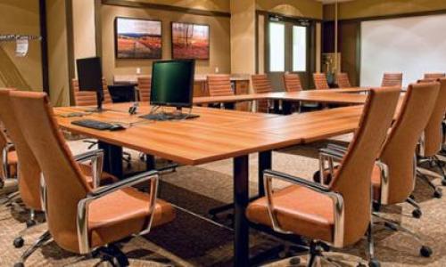 Picture of an empty board room