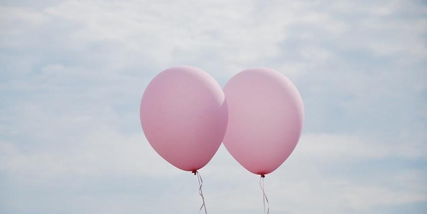 Balloons floating in the sky