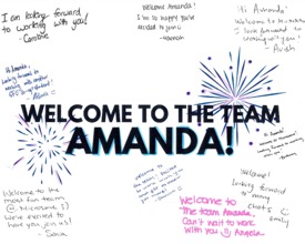 Welcome to the Team Amanda graphic