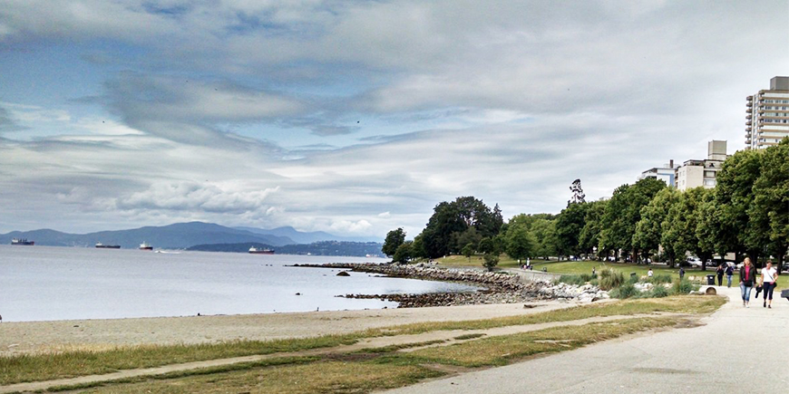 an image of the beach in downtown Vancouver area