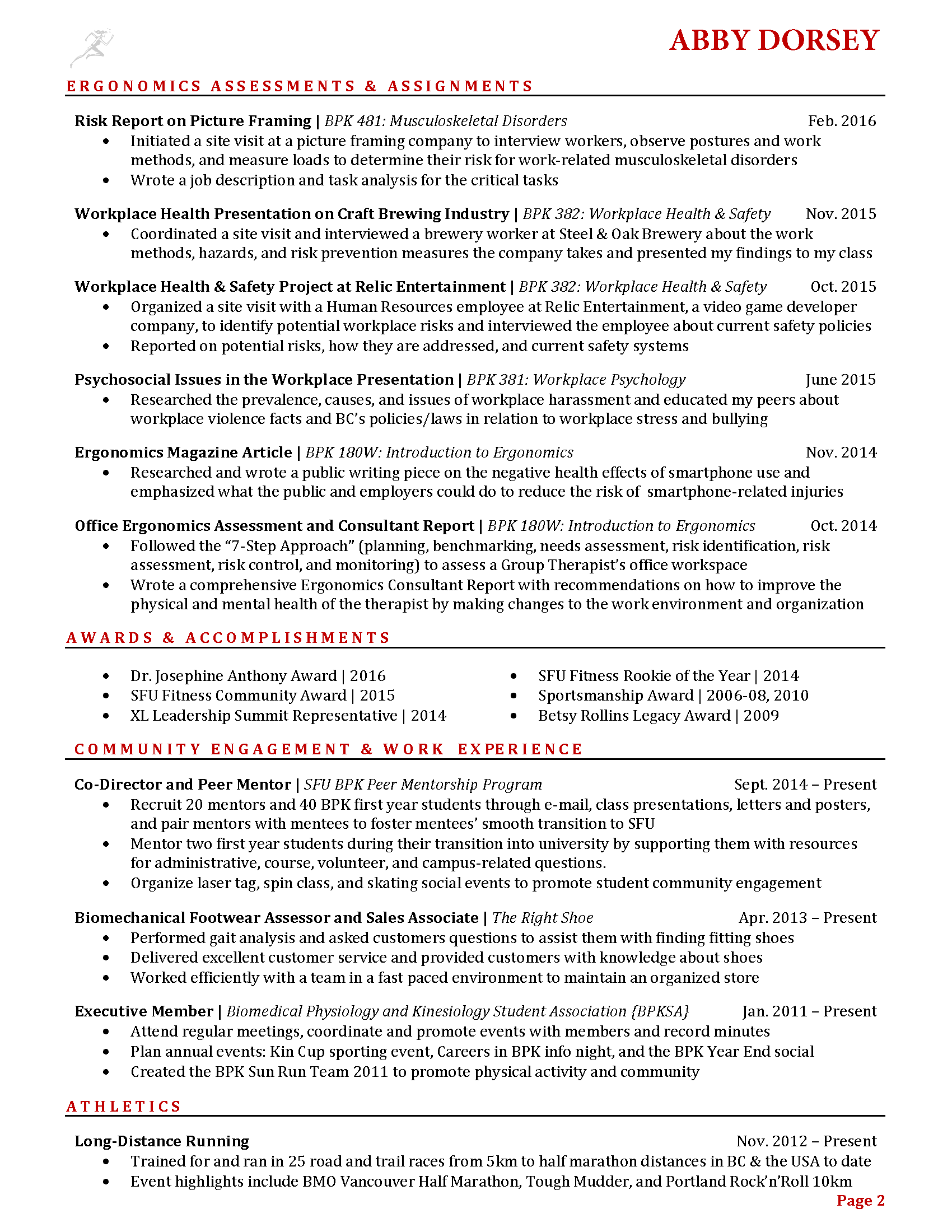BPK Resume Sample page 2