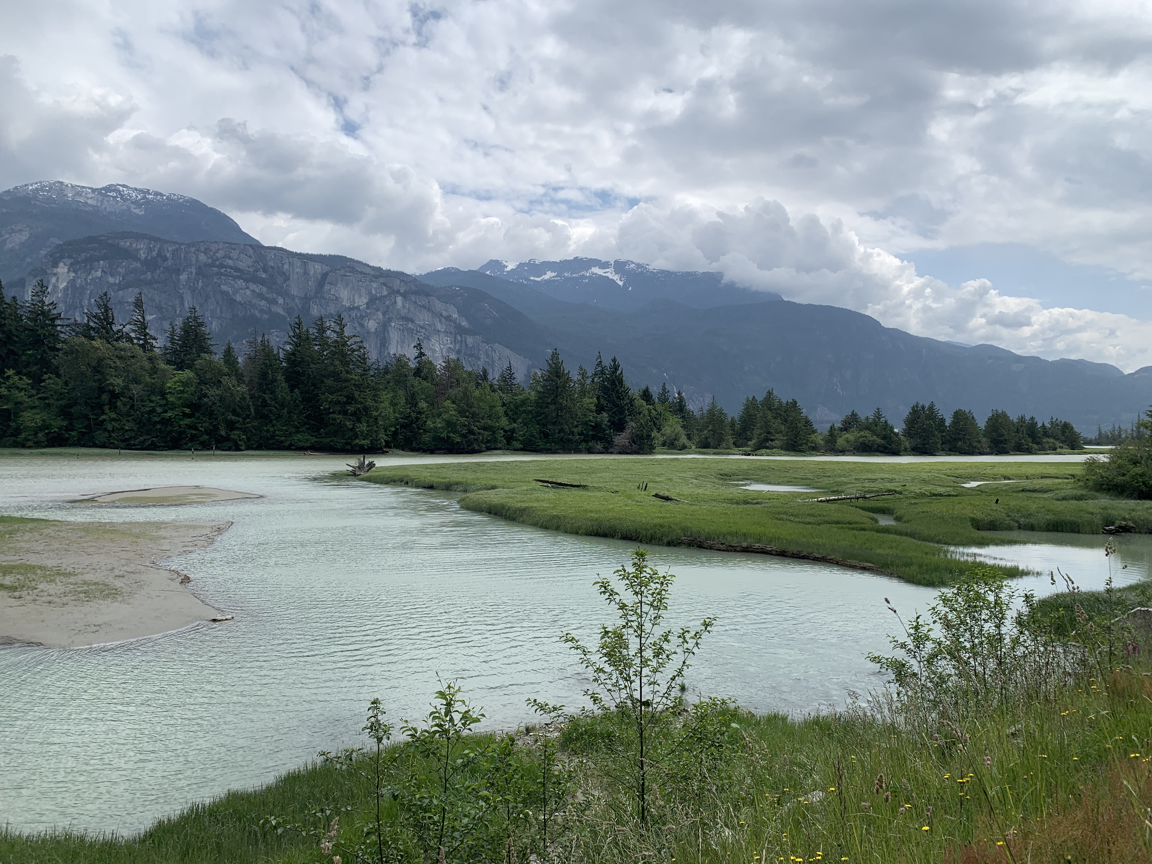 A landscape photo of the Squamish Spit