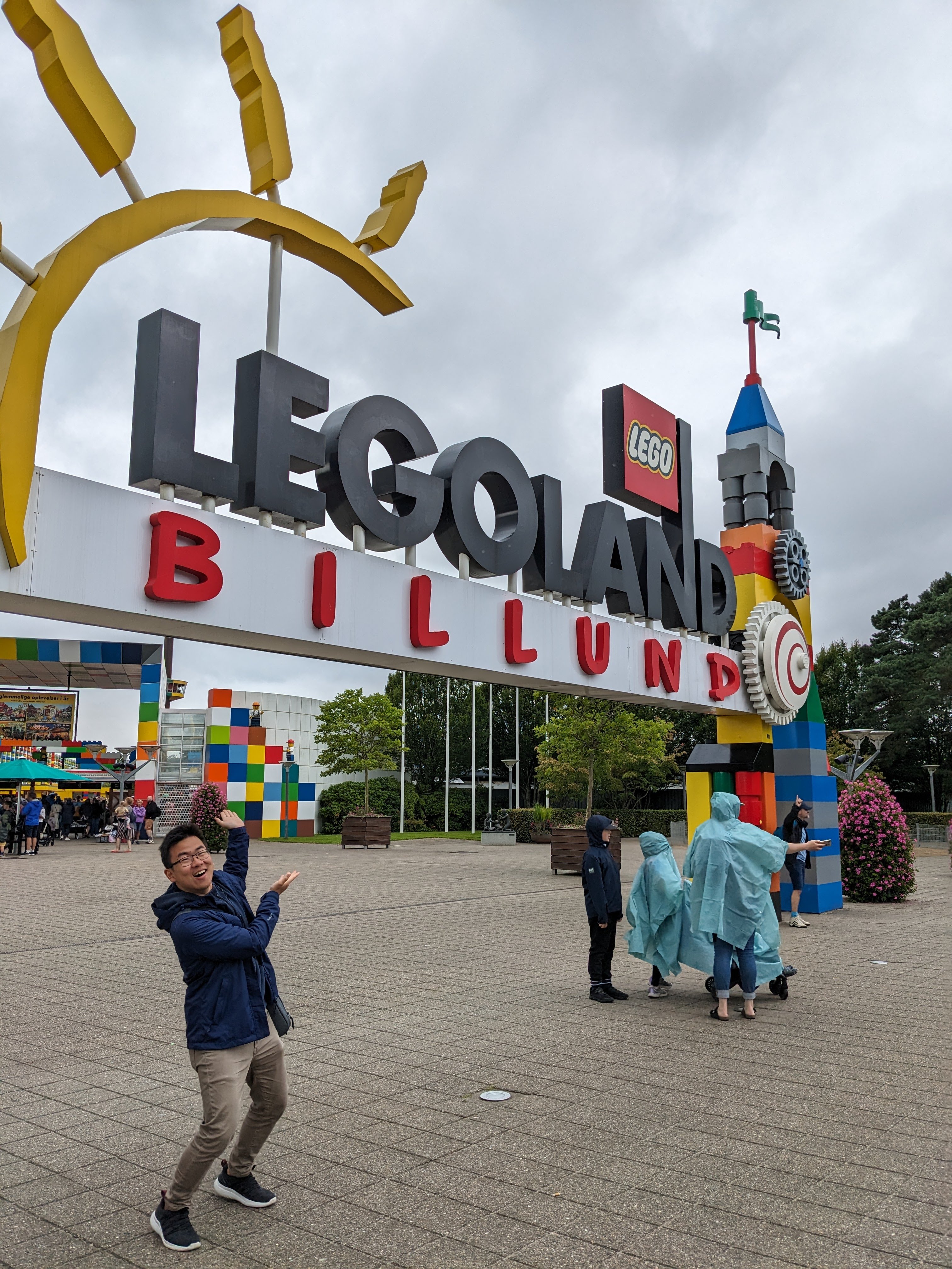 Me posing in front of the Legoland Billund sign