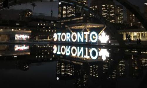 a night view of Toronto