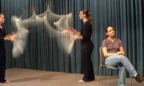 Picture of Tina juggling and trying to relax