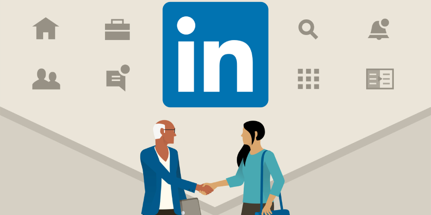 An illustration of LinkedIn's features