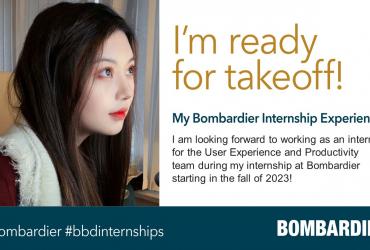 Bombardier interns Linkedin post image 