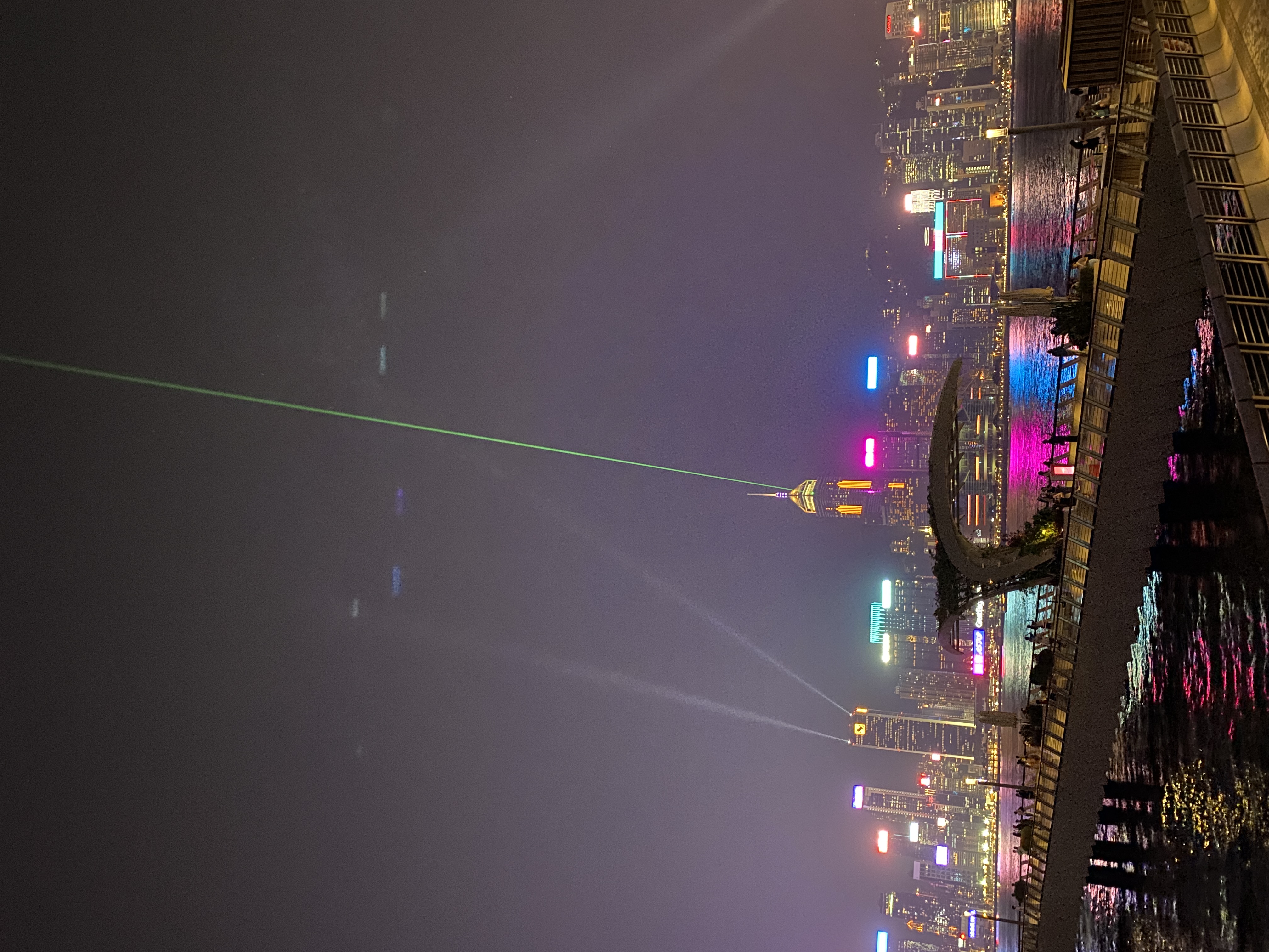 This was taken at avenue of stars in the Tsim Tsai Tsui neighbourhood during the daily light show..
