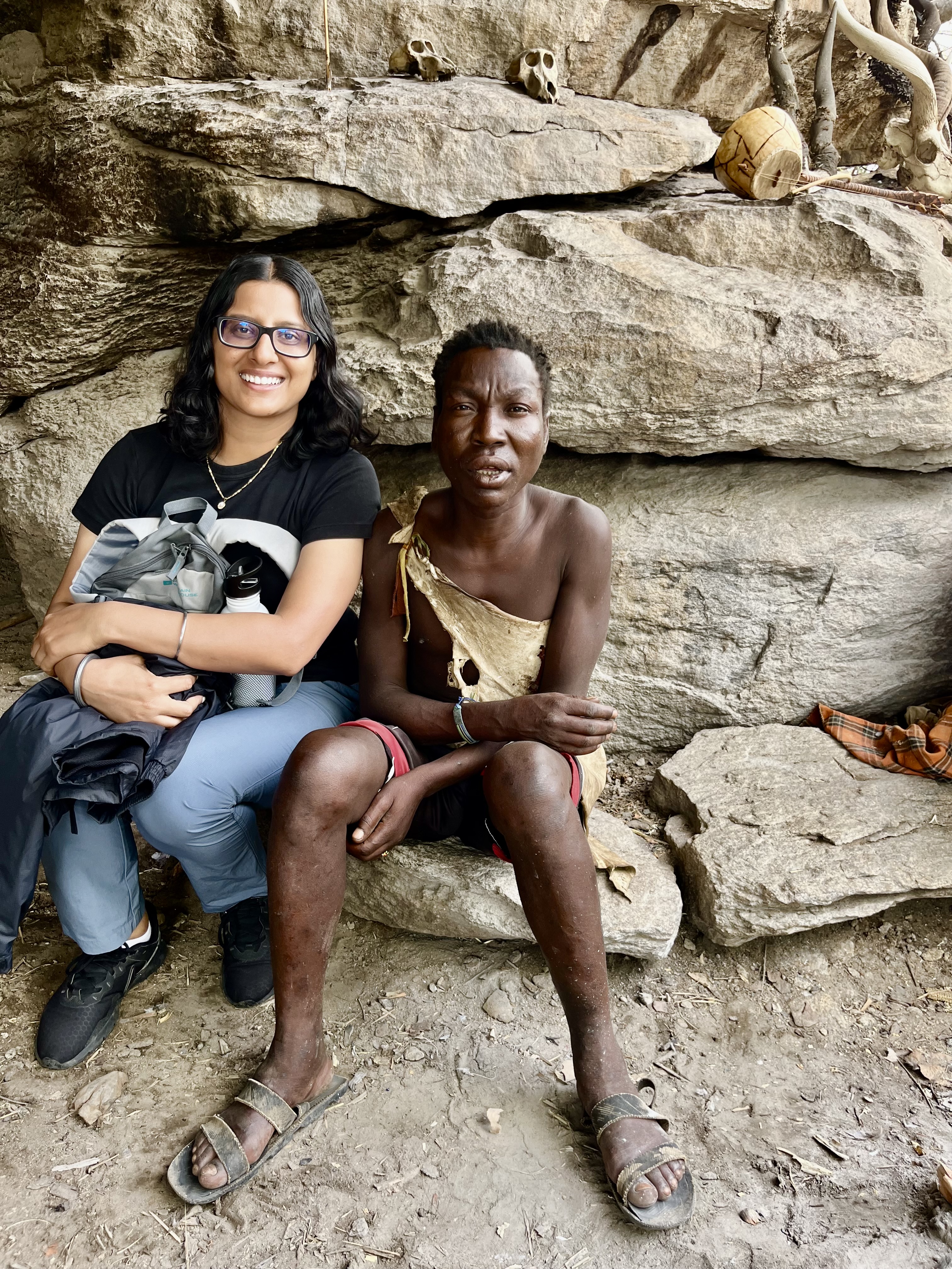 While visiting one of the last remaining hunter-gatherer Hadzabe community on earth