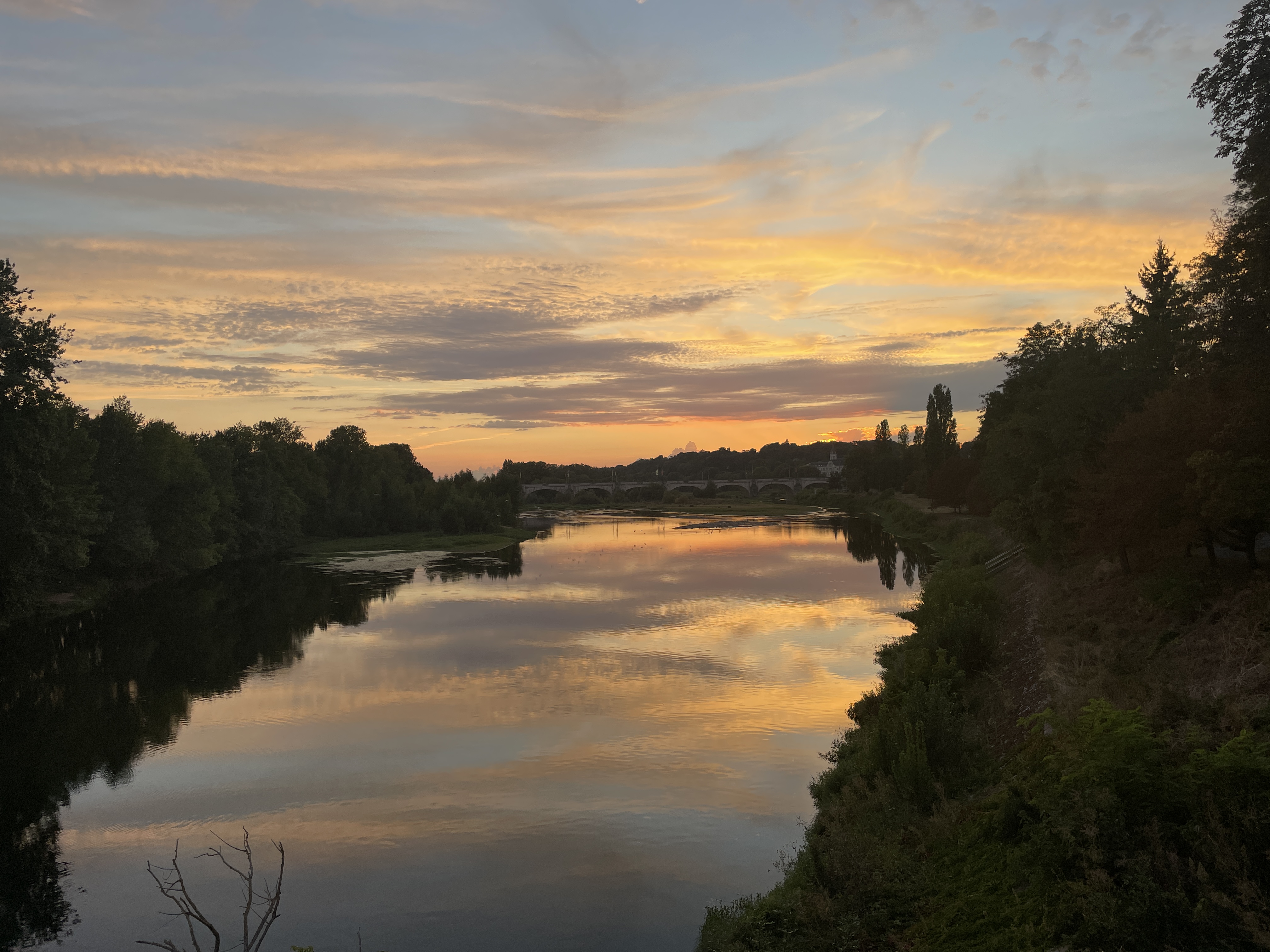 Loire river at sunset