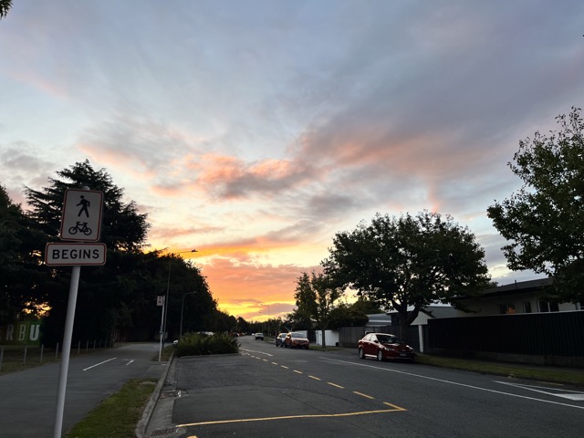 Sunset on the Walk to Class