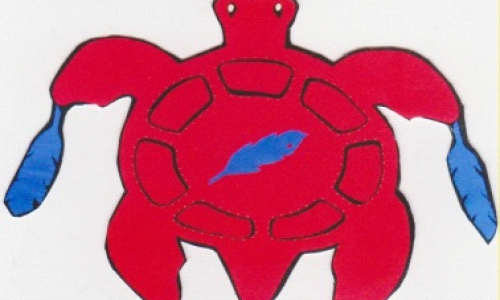 Aboriginal Community equity services logo; a red turtle 