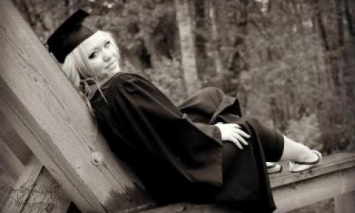 Kayla in cap and gown