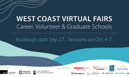 A flyer advertising the West Coast Virtual Fair 