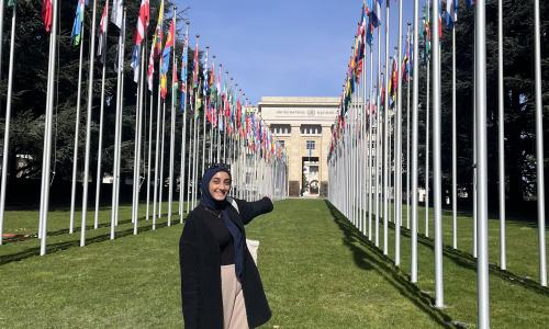 Photo taken near the entrance of Palais des Nations. I had the opportunity to visit the United Nations as part of my International Human Rights Law course, and listen to debates taking place in the Human Rights Council.