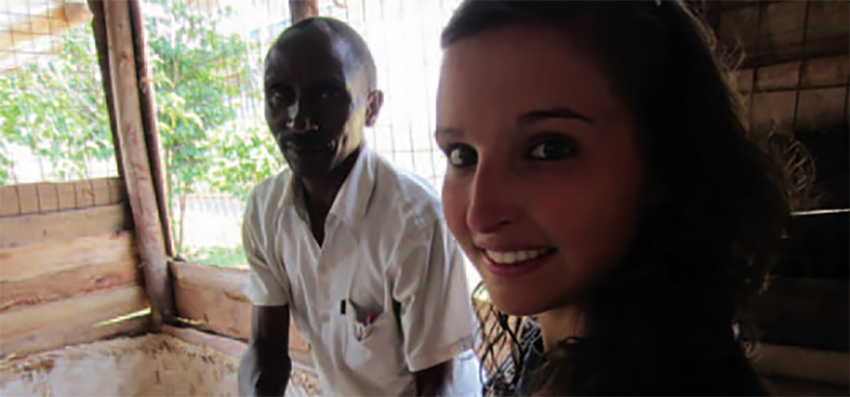 Stacey Bryant with Uganda native 