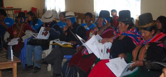 Group of elderly Bolivians 