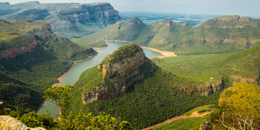 aerial view of south african landscapes