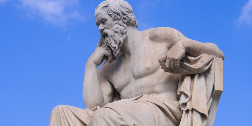 Marble statue of Socrates