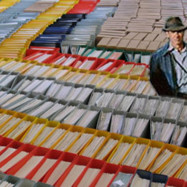 Indiana jones in a maze of books