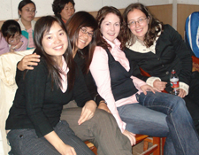the author and her co-op friends at a presentation