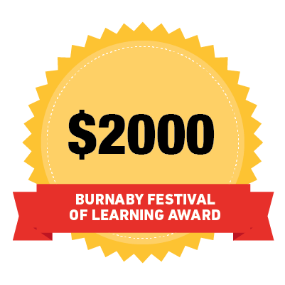 Burnaby Festival of Learning Award $2000 Logo