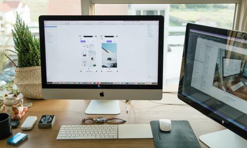 a macbook showcasing UI Design