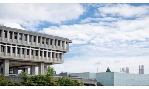 Landscape image of SFU Burnaby Campus and the Academic Quadrangle