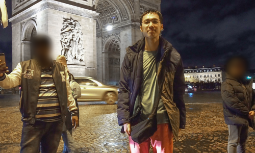Me at Arc de Triomphe in Paris 