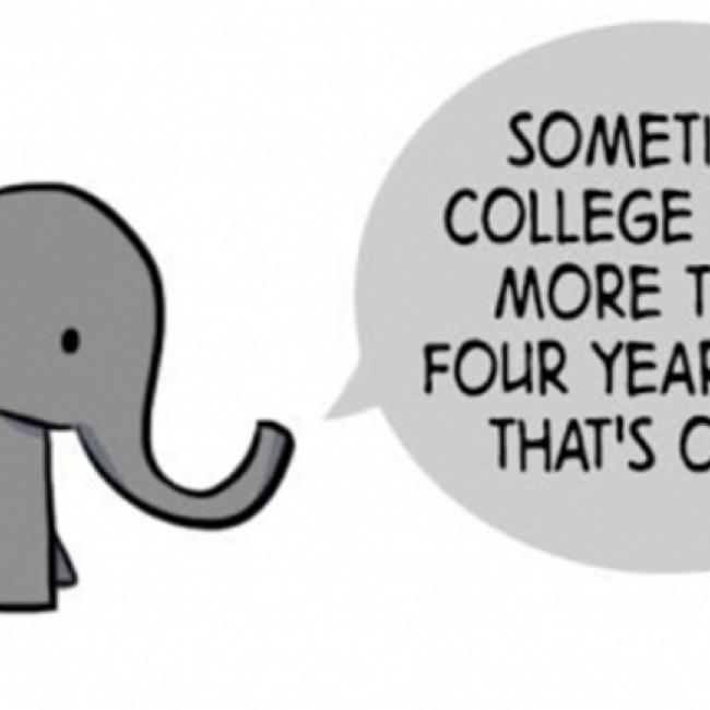 an elephant with a speech bubble