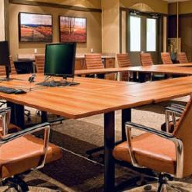 Picture of an empty board room