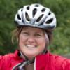Image of Leigh in a bike helmet